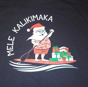 Mele Kalikimaka Hawaiian Christmas Santa shirt